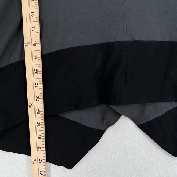 EILEEN FISHER Jacket Womens Large Gray Black Lightweight Washable Stretch Crepe - Picture 15 of 15